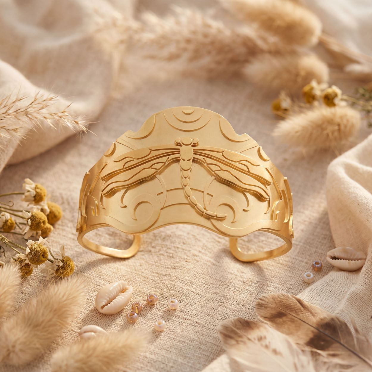 Alokki Boho Dream Dragonfly Wide Cuff