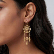 Alokki Boho Dream Catcher Hook Earrings