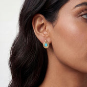 Alokki A Turquoise circle earrings