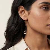 Open Heart Drop Earrings
