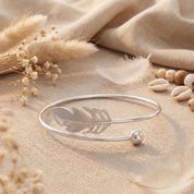 Alokki Boho Dream Feather Open Bracelet