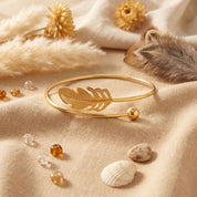 Alokki Boho Dream Feather Open Bracelet