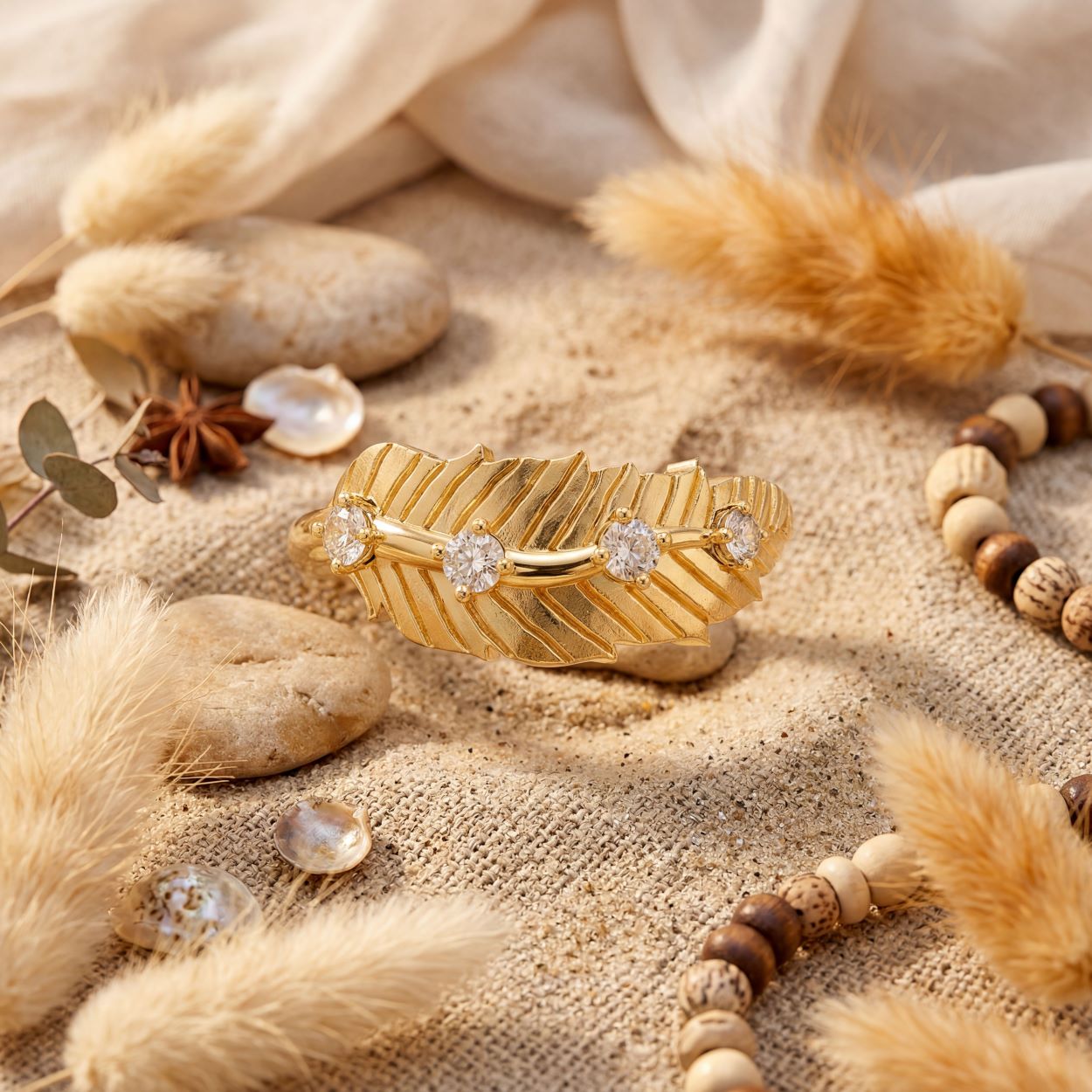 Alokki Boho Dream Narrow Feather Ring