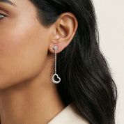CZ By The Yard Open Heart Earrings