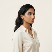 Open Heart Drop Earrings