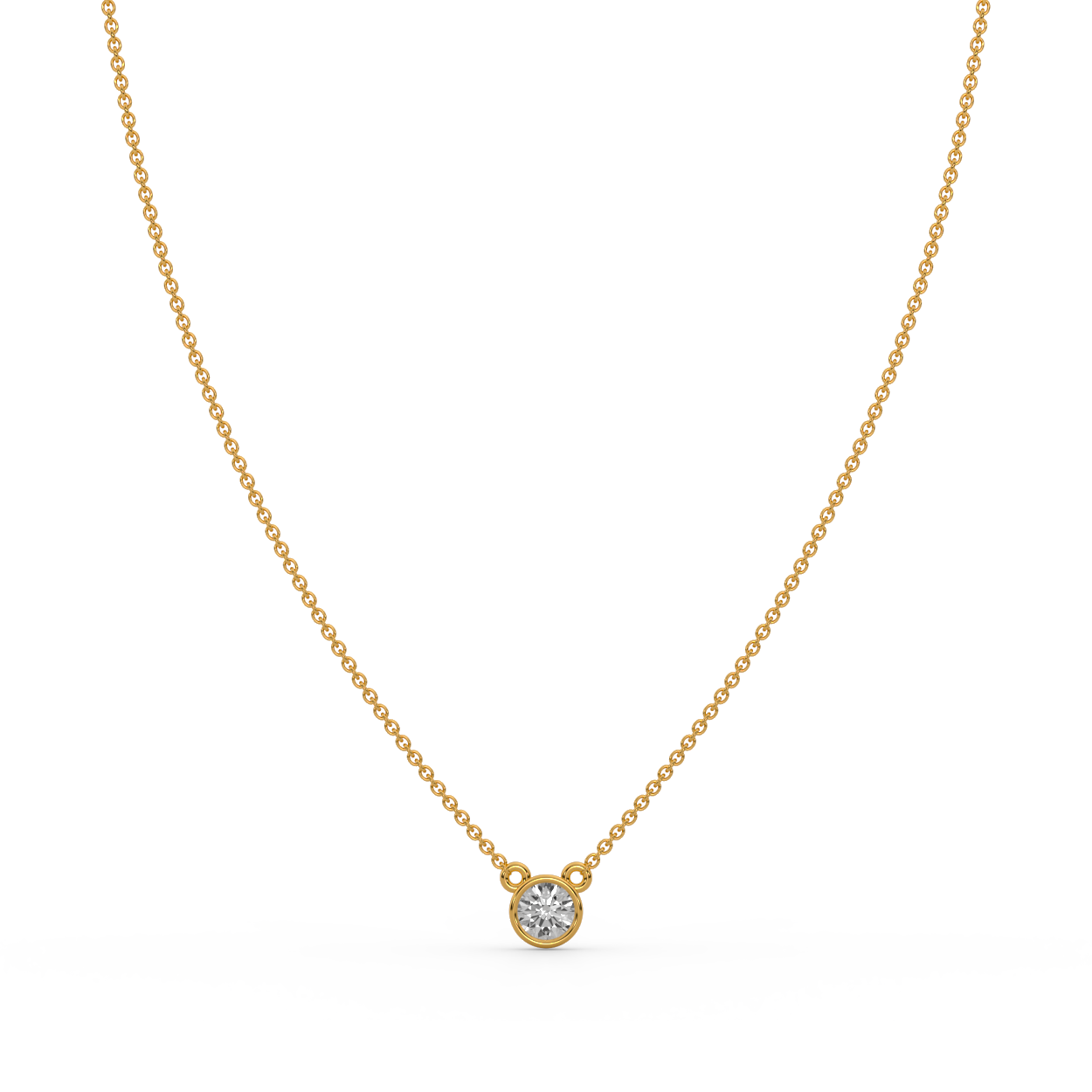 CZ by the yard single stone pendant