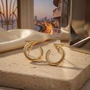 Alokki A  Open Hoop Earrings