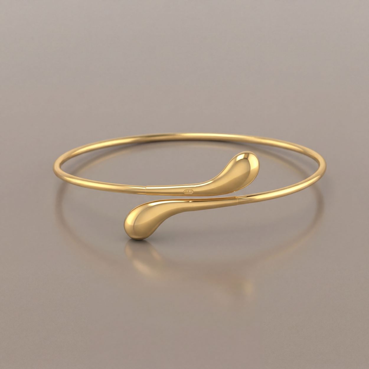Elongated Tear Drop Bangle