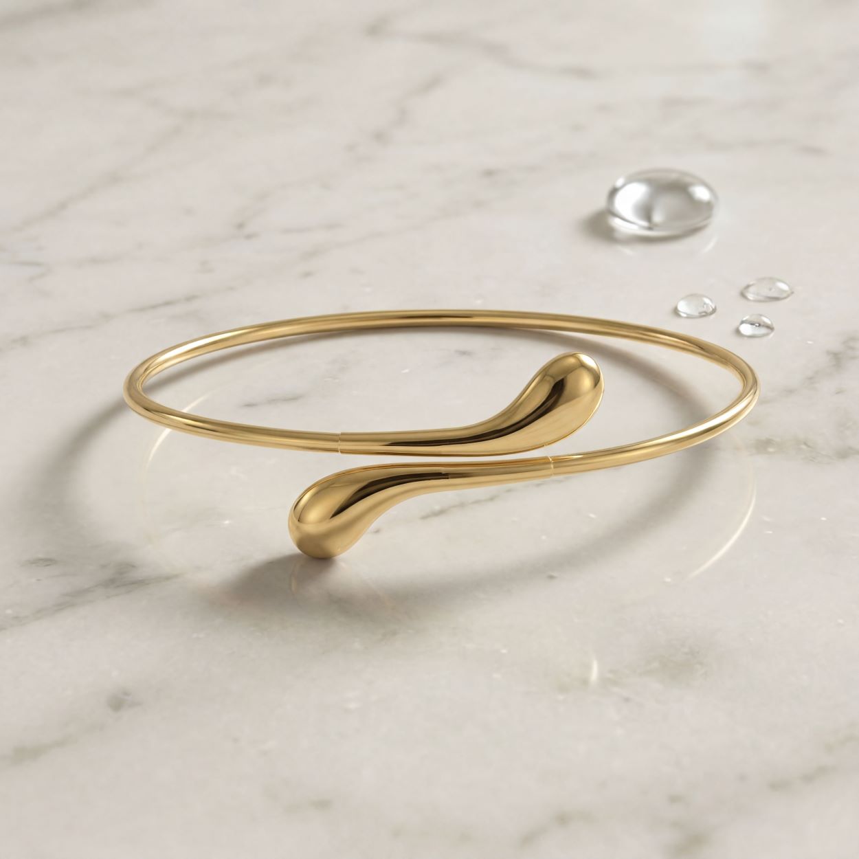 Elongated Tear Drop Bangle