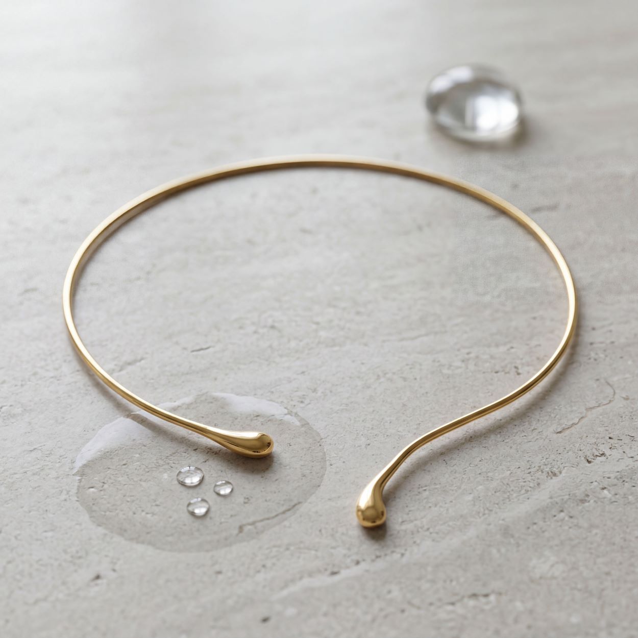 Tear Drop Elongated Tear Drop Necklace