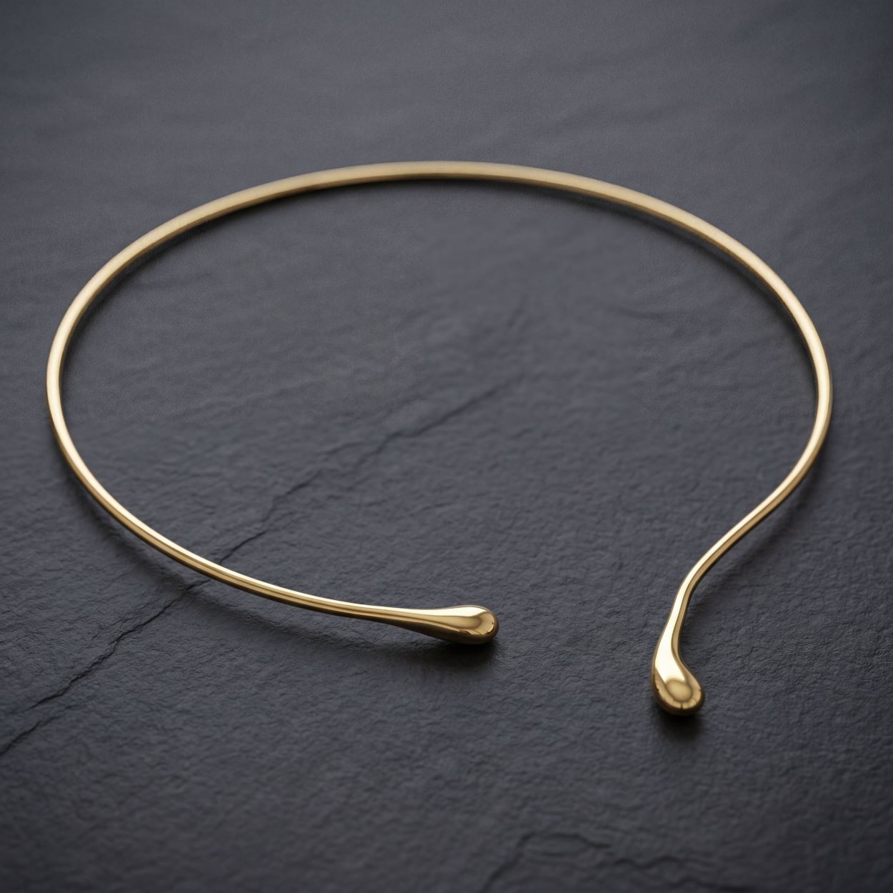 Tear Drop Elongated Tear Drop Necklace
