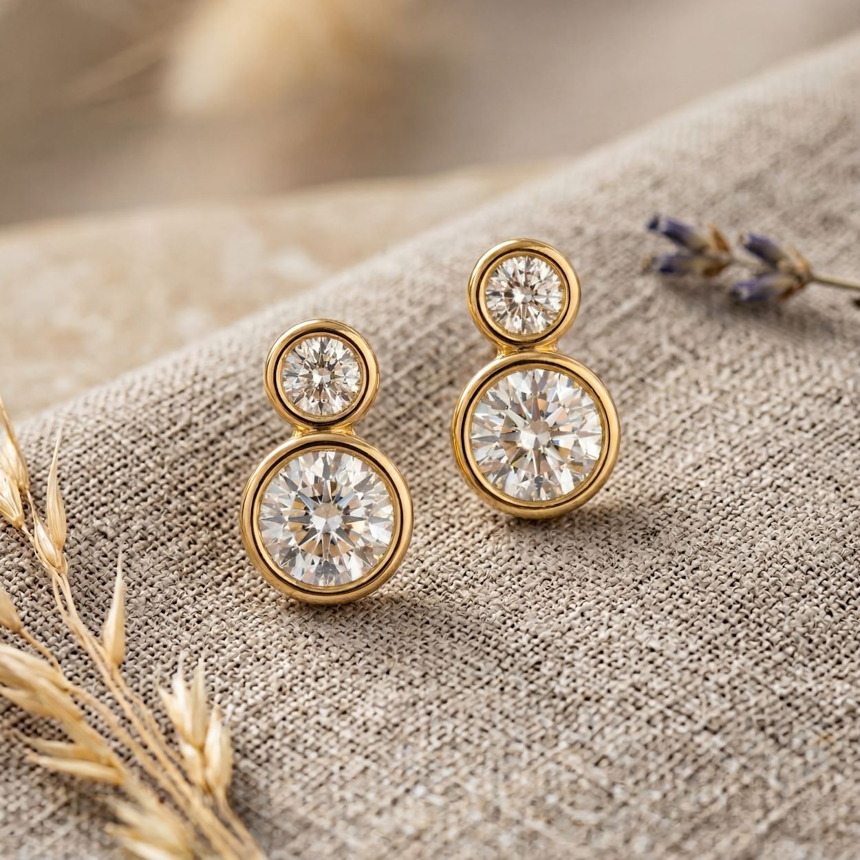 CZ Yard Stud Earrings
