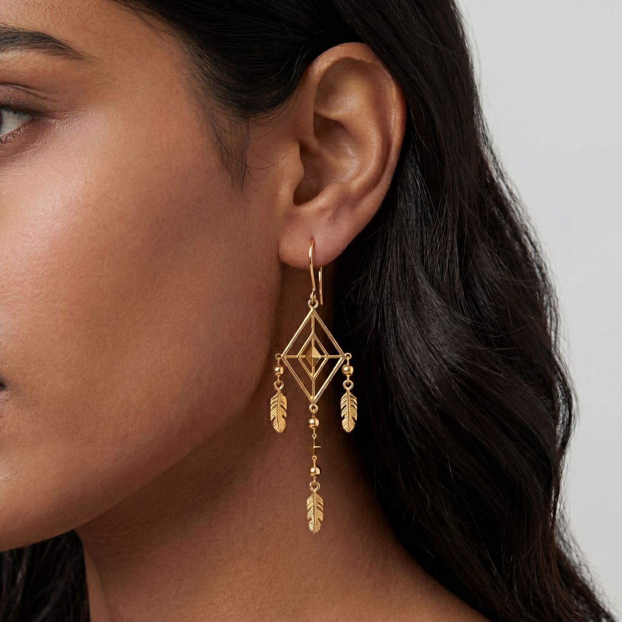 Alokki Boho Dream Triangle Hook earrings