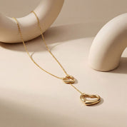 Open Heart Lariat Necklace