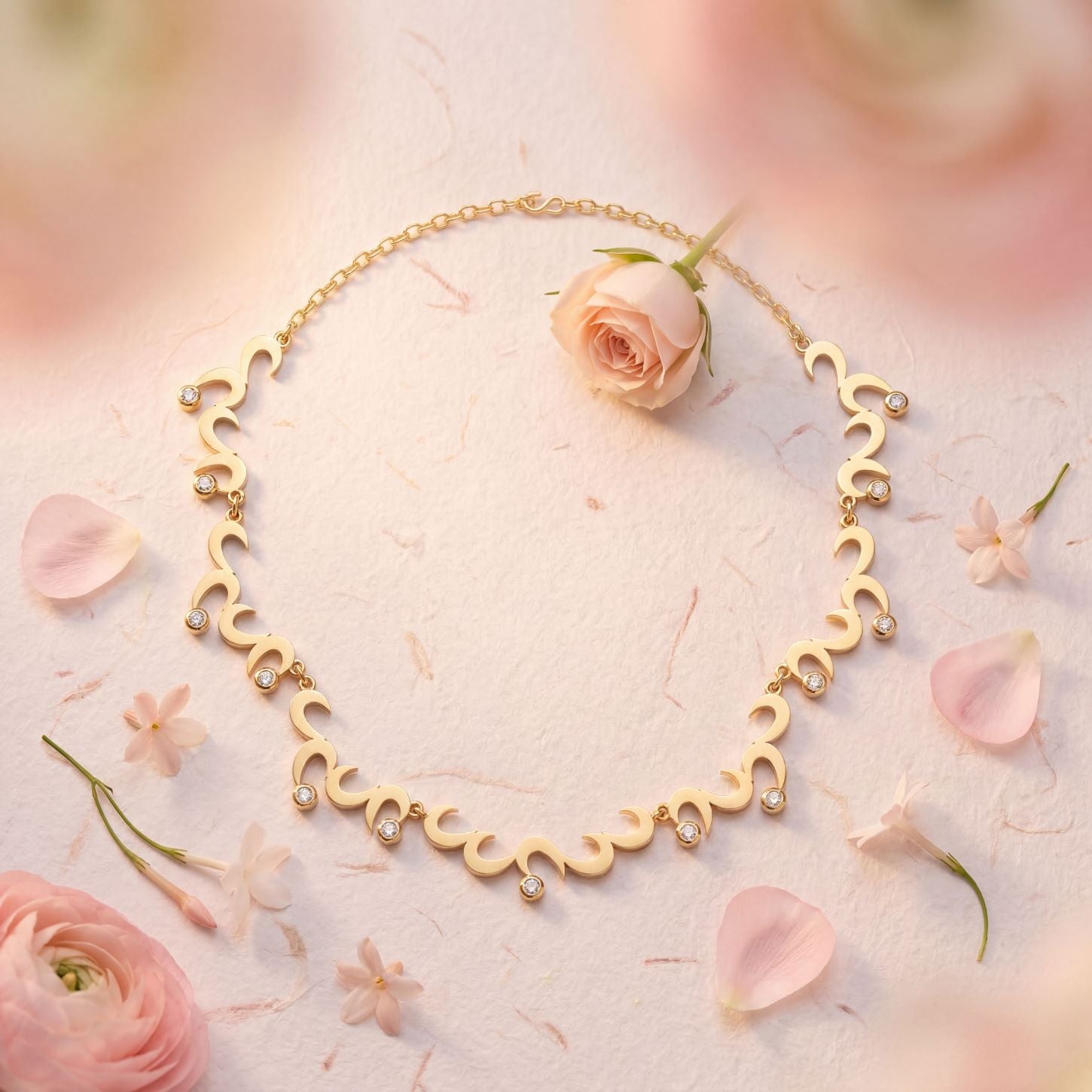 Romantic Floral Cluster Necklace