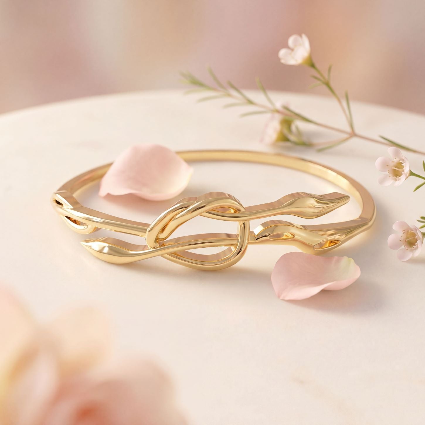 Romantic Floral Knot bangle