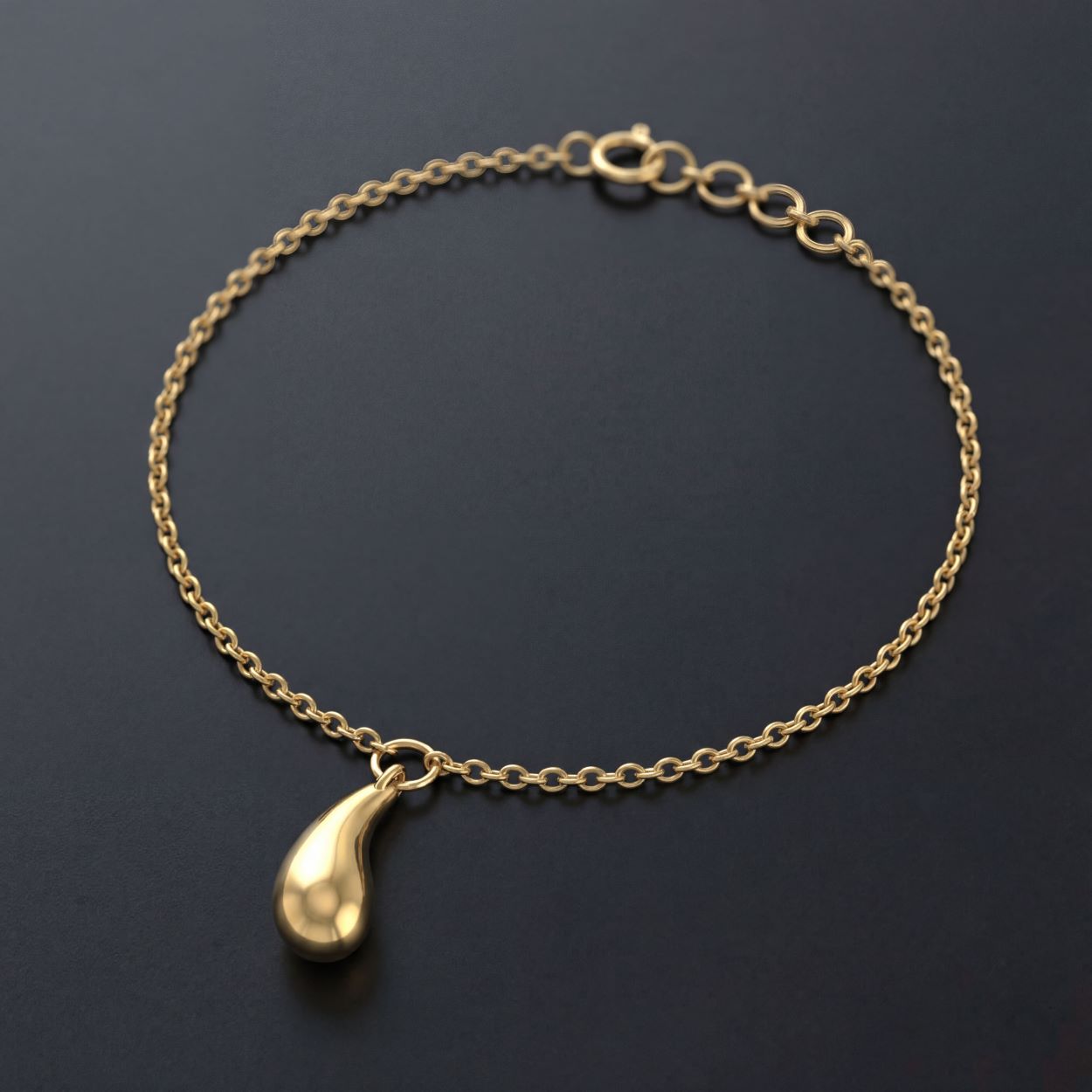 Tear Drop Bracelet-Gold plated