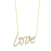 Graffiti Love Pendant With CZ