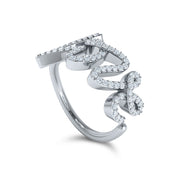 Grafitti Love ring With CZ