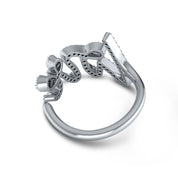 Grafitti Love ring With CZ
