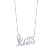 Graffiti Kiss Pendant With CZ