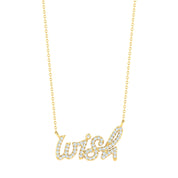 Graffiti Wish pendant With CZ