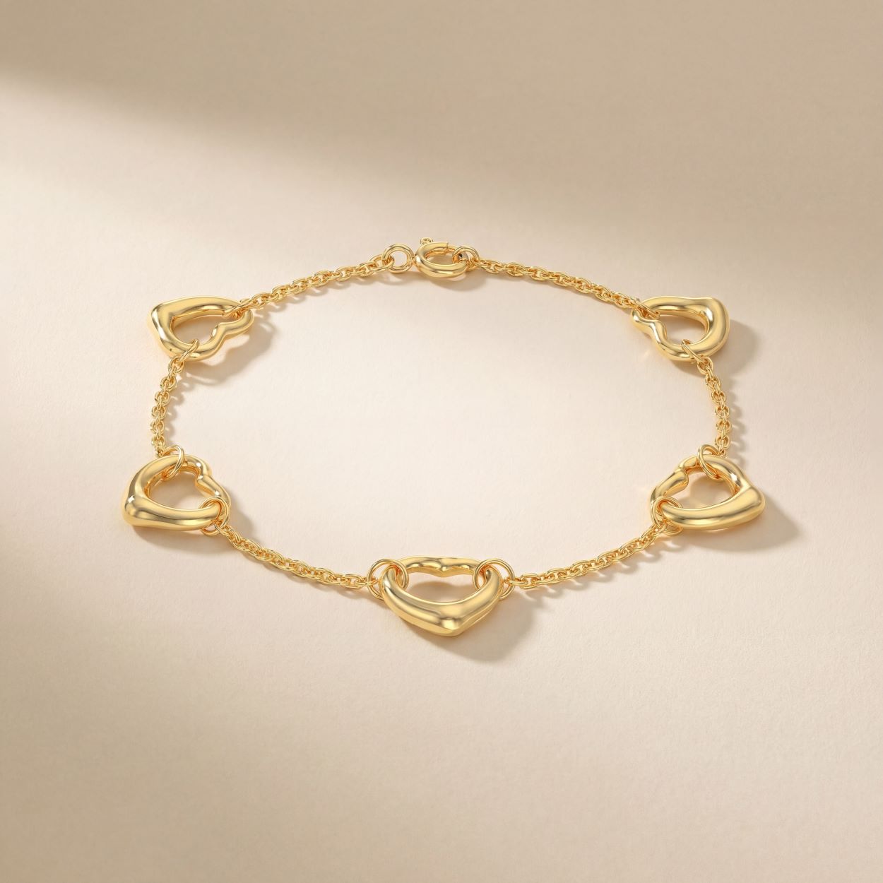 Five Open Heart Bracelet