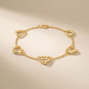 Five Open Heart Bracelet