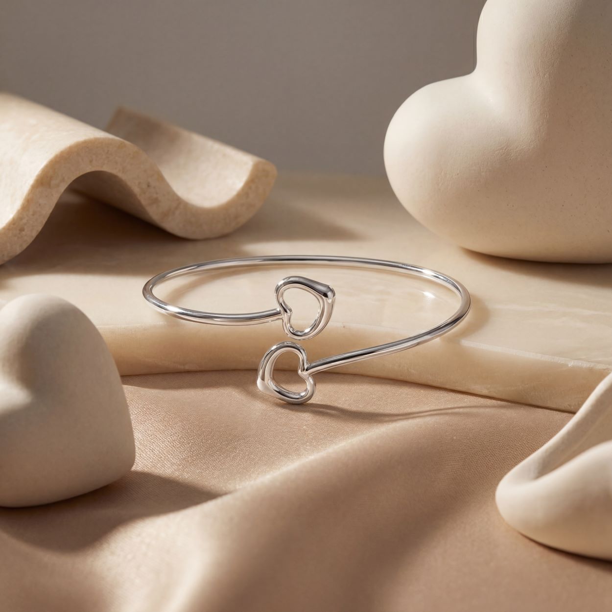 Double Open Heart Bracelet