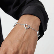 Five Open Heart Bracelet
