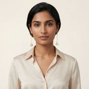 Open Heart Drop Earrings