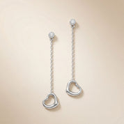 CZ By The Yard Open Heart Earrings