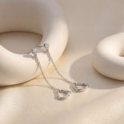 CZ By The Yard Open Heart Earrings