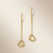 Open Heart Drop Earrings