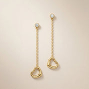 CZ By The Yard Open Heart Earrings