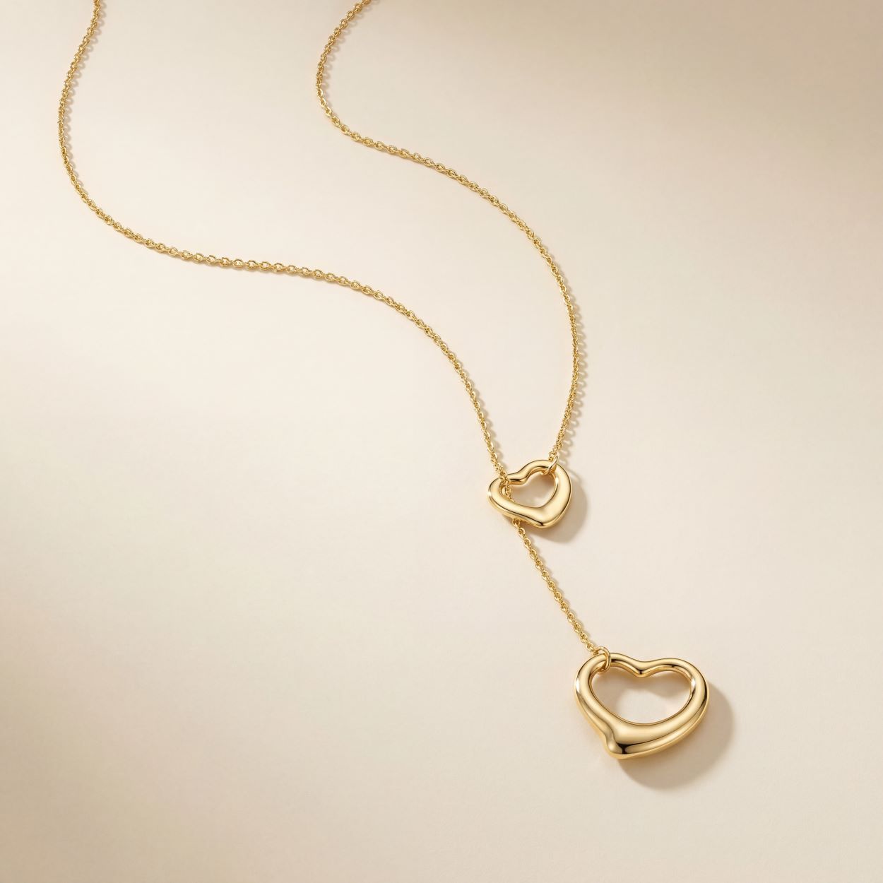 Open Heart Lariat Necklace