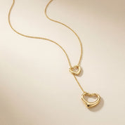 Open Heart Lariat Necklace