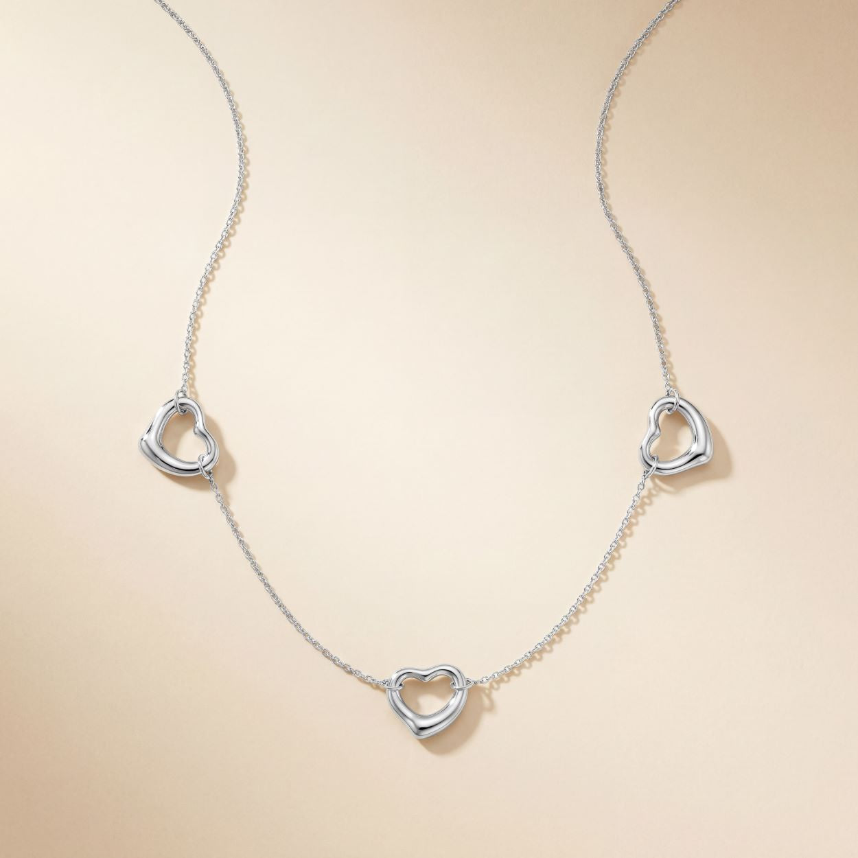 3 Open heart necklace