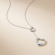 Open Heart Lariat Necklace
