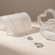 Open Heart Lariat Necklace