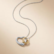 Open Heart Pendant in sterling silver and with 18K Yellow Gold Plated