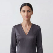 Open Heart Lariat Necklace