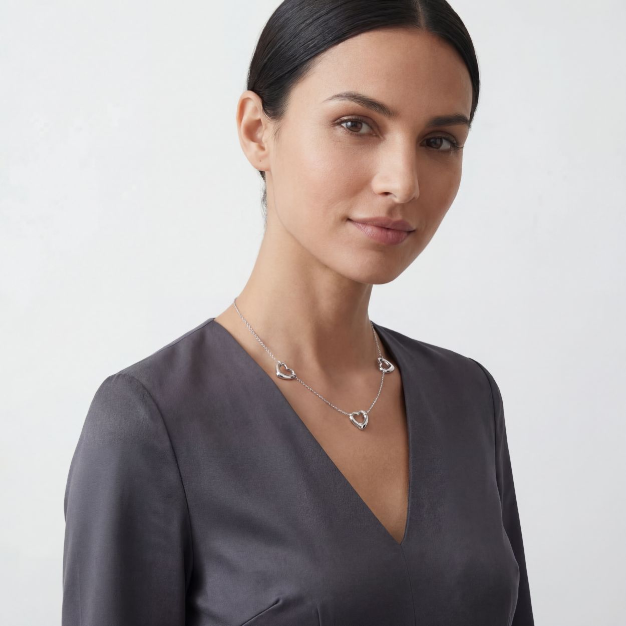 3 Open heart necklace