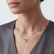 3 Open heart necklace