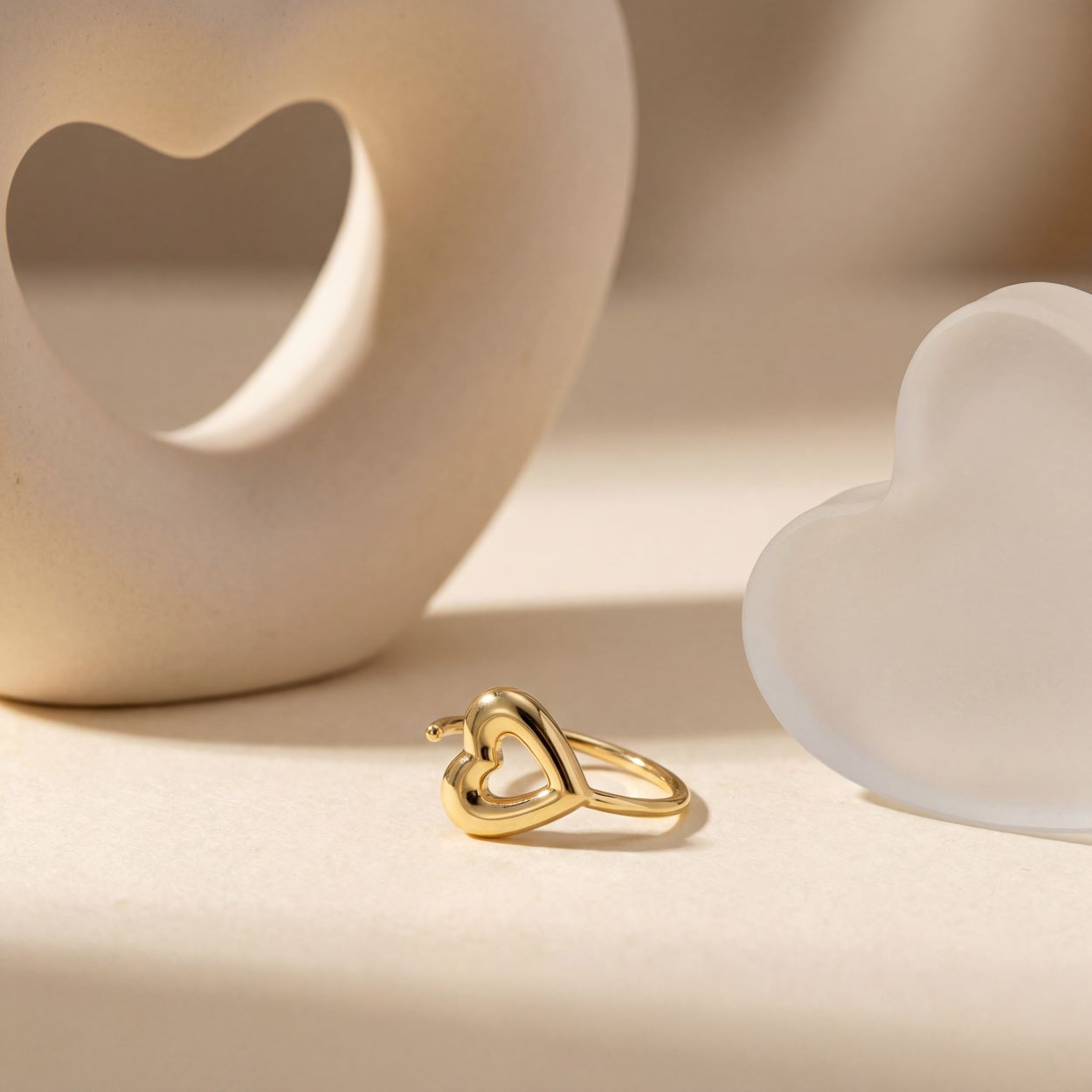 Open Heart Nose Pin