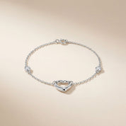 CZ By The Yard Open Heart Bracelet