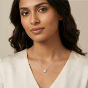 CZ by the yard single stone pendant