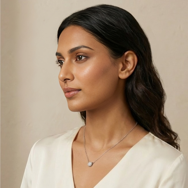 CZ by the yard single stone pendant