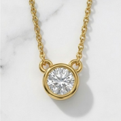 CZ by the yard single stone pendant