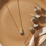 CZ by the yard single stone pendant